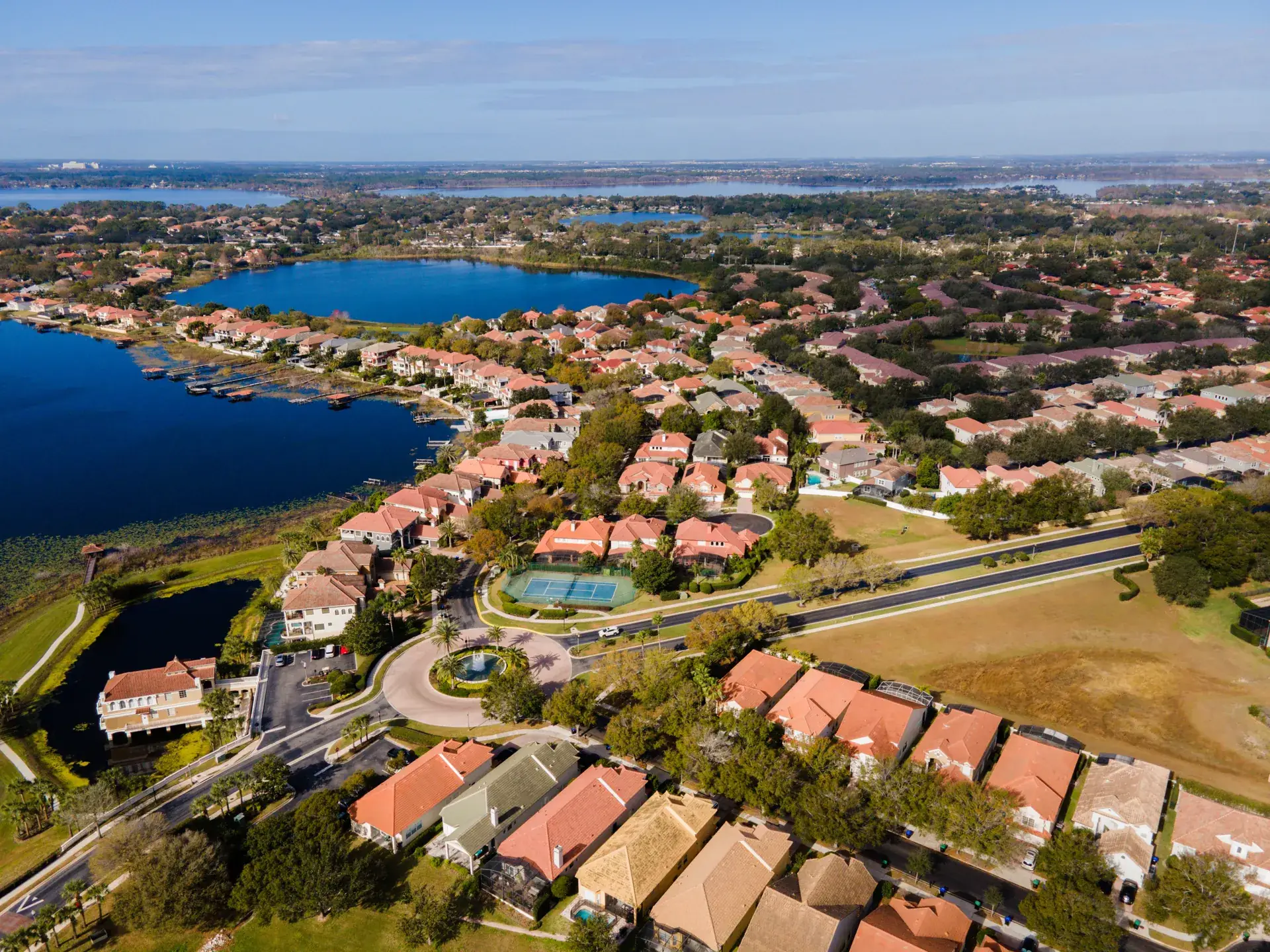 Aerial view of homes in Vizcaya